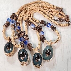 Shell‎ Pendant Necklaces, 4pcs